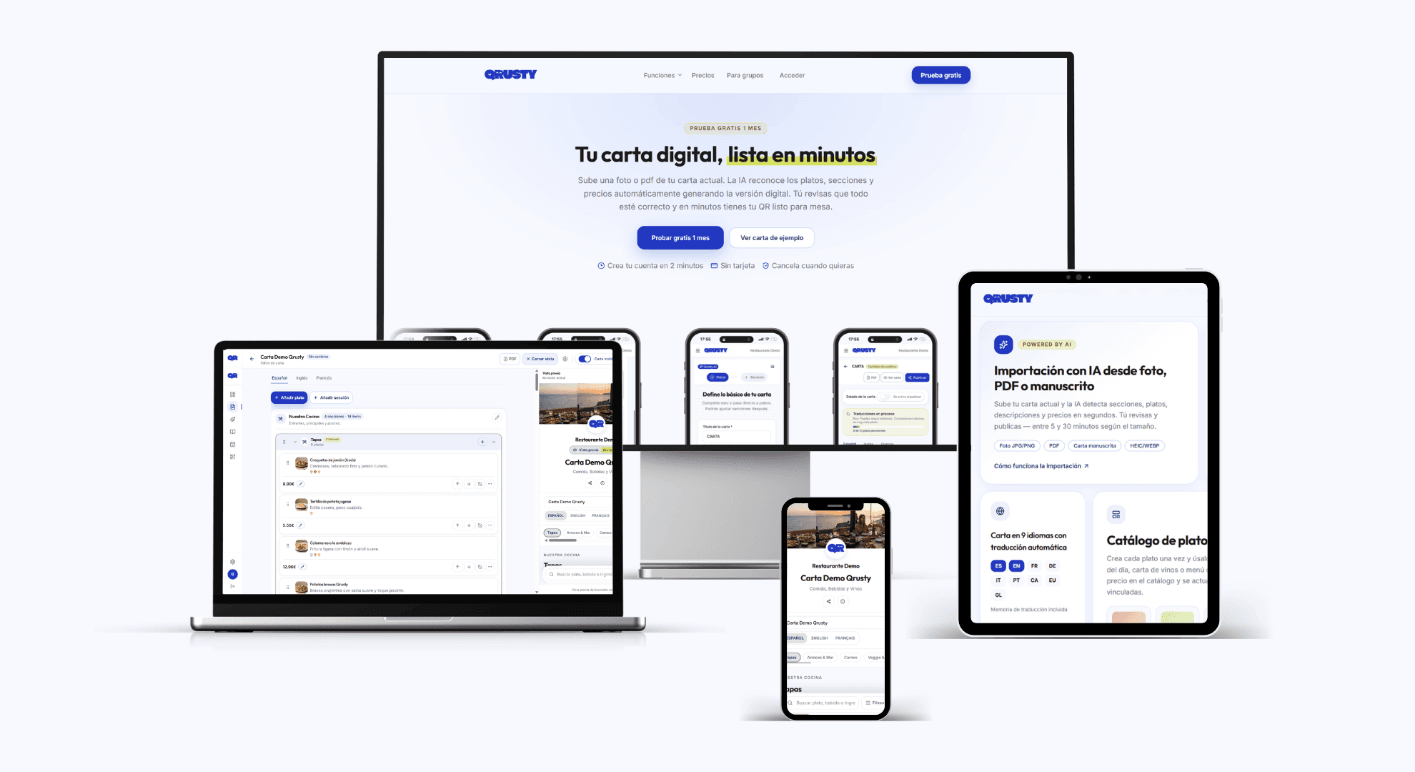 Qrusty — SaaS de IA para restaurantes