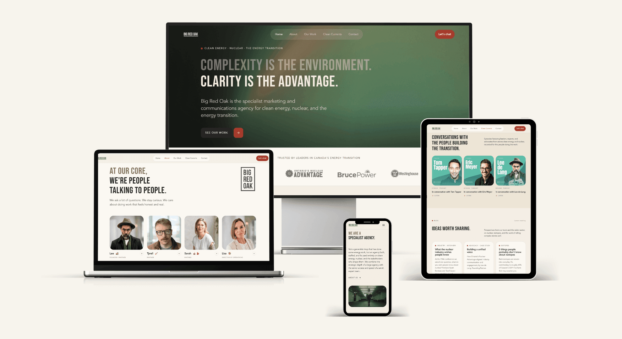 Big Red Oak — Web de agencia premium — sistema de diseño, imágenes con IA y front + back con Claude Code